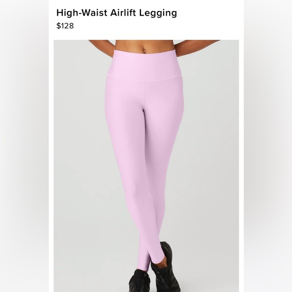Alo High Waist Airlift Leggings - Sugarplum Pink - Picture 3 of 4